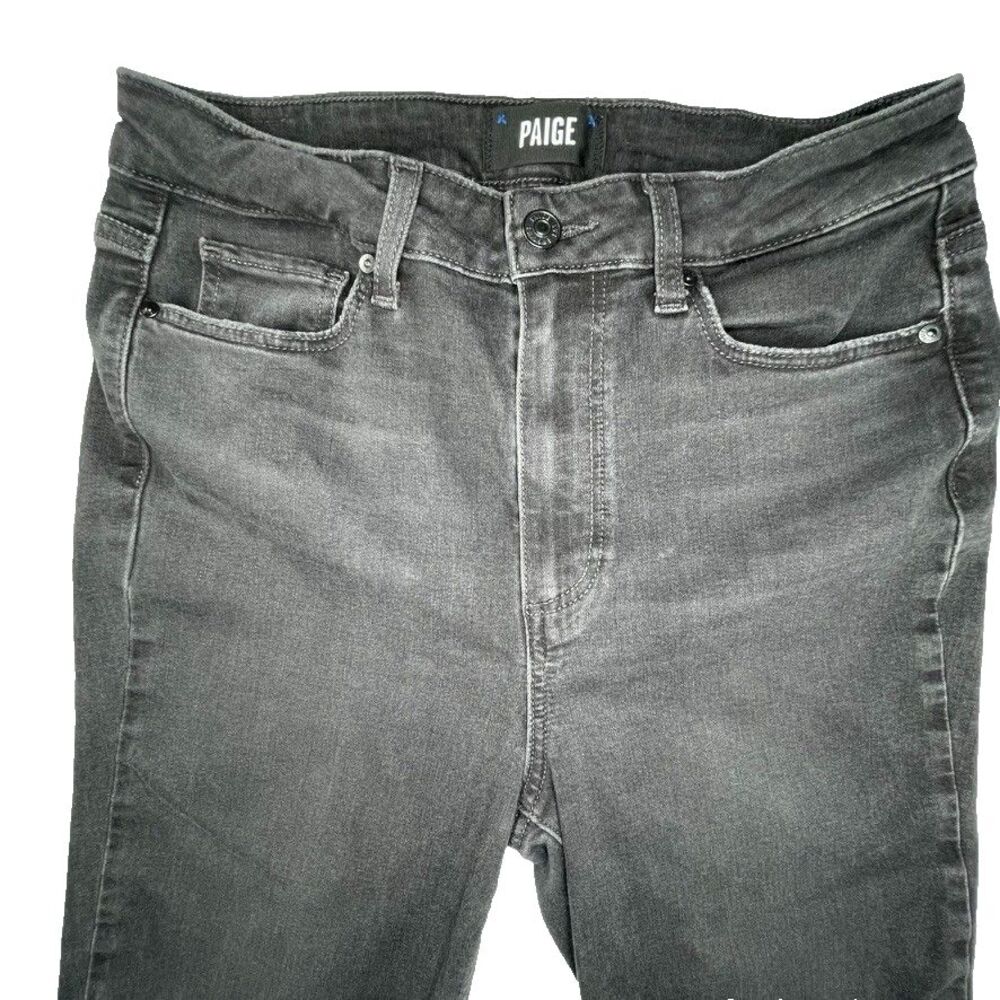 PAIGE Jeans Sz 28 Women's Margot Ankle Black Wash Comfort Stretch Spandex Pants - Picture 2 of 14